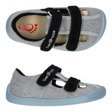 Lade das Bild in den Galerie-Viewer, BAR3FOOT Elf Denver Sandale Grau-Schwarz