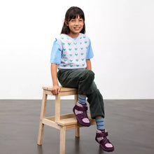 Lade das Bild in den Galerie-Viewer, Affenzahn Wintersneaker Leder Dreamer Traubenrot
