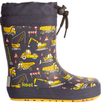 Lade das Bild in den Galerie-Viewer, Koel4Kids Wellie Gefütterte Gummistiefel Tractor Blue
